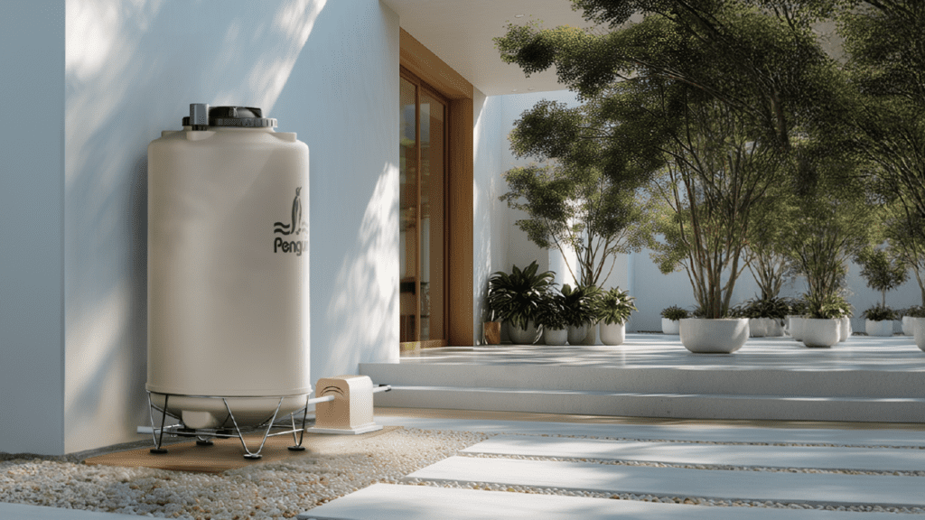 Tangki air bebas lumut dan bebas kuras Penguin